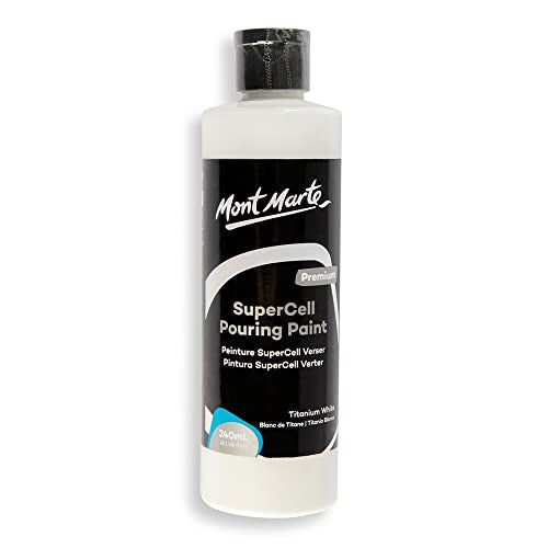 MONT MARTE SuperCell Pouring Paint 240ml - White - WoodArtSupply