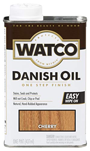 Rust-Oleum Watco 65251 Danish Oil Wood Finish, Pint, Cherry Rust-Oleum