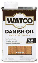Rust-Oleum Watco 65251 Danish Oil Wood Finish, Pint, Cherry Rust-Oleum