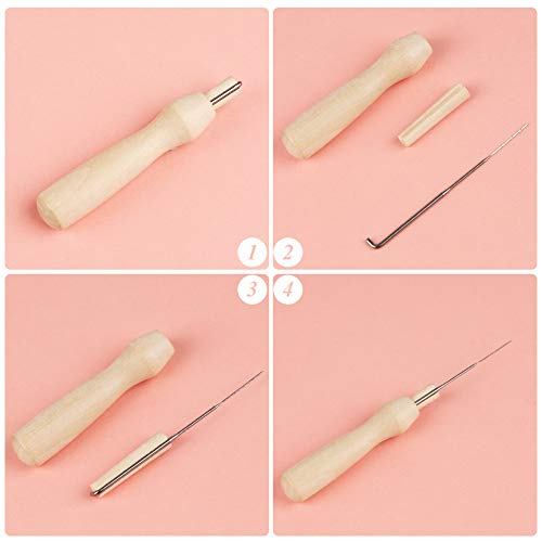 LOKUNN Needle Felting Starter Kit, Complete Needle Felting Tools, Needle Felting Kit with Felting Needles, Instructions, Felting Foam Mat, and Other LOKUNN