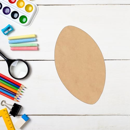 Wooden Football Craft 8'' Cutout, Unfinished Wood Sports MDF Shape, Paintable Door Hanger NEXTCraft