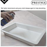 Epoxy Mold – 10 x 18 in≈ -River Table Reusable Molds - 3" Tall Solid HDPE 3/8" Thick Casting Reusable Mold for River Table, Charcuterie Board, Prestige Resins