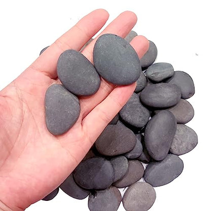 Handpicked 50pcs 1.5-2.5 inch Small Painting Rocks, Natural River Rocks Smooth Flat Pebbles for Crafts, Kindness Rocks for ArtsPainting Activities,