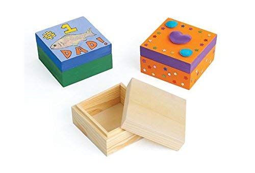 Colorations Wooden Trinket Boxes (Set of 12) Colorations