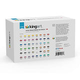 KINGART 580-48 GEL STICK Set, Artist Pigment Crayons, 48 Unique Colors, Water Soluble, Creamy, and Odorless, Use on Paper, Wood, Canvas and more KINGART