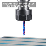 EANOSIC Compression Spiral Router Bits 1/4" Shank,1-1/4" Cutting Length, Extra Long 3 Inch, Carbide UP Down Cut CNC Router Bits End Mill for Wood EANOSIC