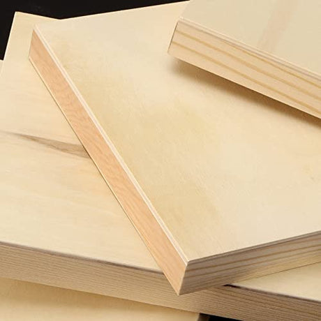 JOIKIT 20 Pack 5 x 5 Inch Wood Canvas Panels, 1cm Thick Wooden Canvas Board Unfinished Wood Cradled Painting Panel Boards, Artist Wooden Canvases for JOIKIT