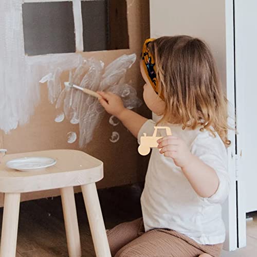MAGICLULU Car Decor 20pcs Wood Car Unfinished Wood Cutouts unpainted Wooden Slices DIY Unfinished car Cutouts Cutouts Tractor Shaped Wall Hanging MAGICLULU