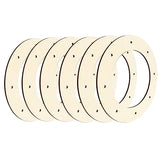 Worown 6 Pack Wooden Wreath Form, 8 inches (Outer Diameter) Wooden Wreath Frame, 5mm Thickness Wood Wreath Ring for Creating Beautiful Floral Worown