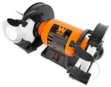 WEN BG4286 3-Amp 8-Inch Slow Speed Bench Grinder, Orange,black WEN