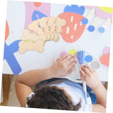 Yardenfun 1 Set Wooden Sign Decoration Pendant Imagination Holiday Adornments Decoupage Toys Graffiti Chips Unfinished Wooden Cutouts Pet Decorate Yardenfun