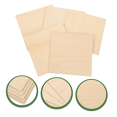 VILLCASE 25 pcs Board Hardwood Cut to Size Unfinished DIY Wood Planks Unfinished Wood Planks Accessories for DIY Wood Panel Decor Sign Making kit