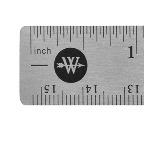 Westcott Stainless Steel Office Ruler with Non Slip Cork Base, 6-Inch (10414) - WoodArtSupply