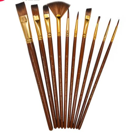 12 Paint Brushes - WoodArtSupply