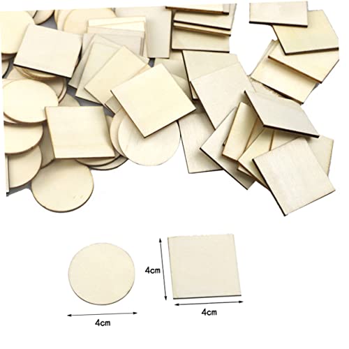 EXCEART 200Pcs 15MM Wooden Pieces Hexagon Wood Shape Unfinished Hexagon  Cutout Shapes DIY Craft Project Ornaments Decorations