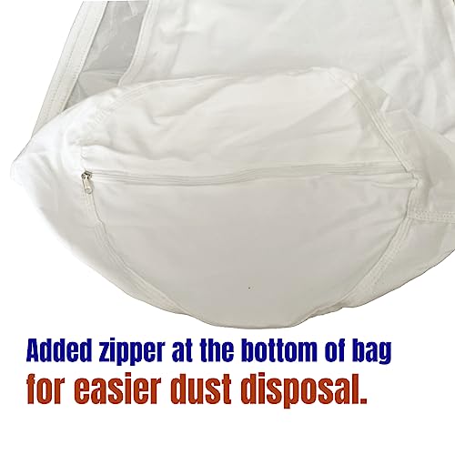 Dust Collector Bag with Clamp for Woodworking 30 Micron, Vacuum Bag Compatible with Grizzly Shop Fox Rockler Delta