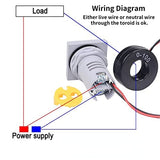 LED Display Voltmeter, Voltage Tester Current Detector Square 22mm Dual Display Panel Voltmeter Ammeter AC 0-100A 60-500V Meter Indicator (White) Hyuduo