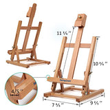 Falling in Art Painting Set for Kids with Table Easel-Acrylic Painting Starter Kit with Art Smock, 12 Acrylic Paints, 12 Water Soluble Colored Falling in Art