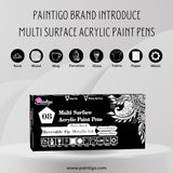 PAINTIGO Acrylic Paint Pens,8 Pack 4 Black 4 White Paint Markers, Paint Pens for Rock Painting Stone Ceramic Glass Wood Plastic Glass Metal PAINTIGO
