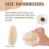 42 Pieces Unfinished Wood Coasters, 4 Inch Round Blank Wooden Coasters for Crafts with Non-Slip Silicon Dots for DIY Stained Painting Wood Engraving Aweyka