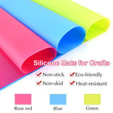 FEPITO 3PCS A3 Large Silicone Sheet for Crafts Jewelry Casting Molds Multipurpose Silicone Mat, Reusable, Waterproof, Heat Resistant, Food Grade FEPITO