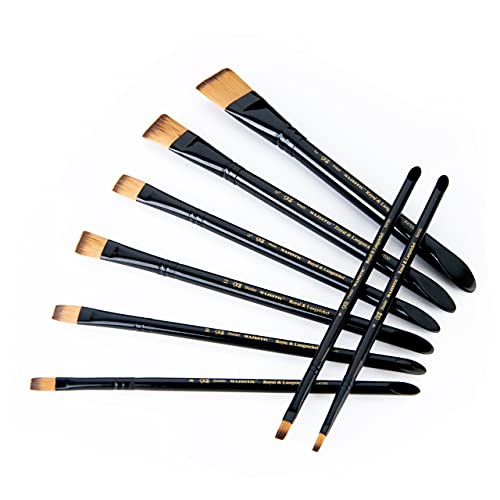 Majestic Royal & Langnickel Flat and Glaze Wash Artist Brush Set, 8-Piece Majestic