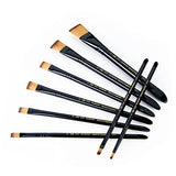 Majestic Royal & Langnickel Flat and Glaze Wash Artist Brush Set, 8-Piece Majestic