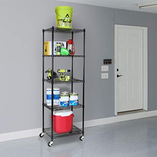Seville Classics UltraDurable Heavy Duty NSF Solid Steel Wire Rack Storage Unit, Organizer for Garage, Warehouse, Office, Restaurant, Classroom, Seville Classics