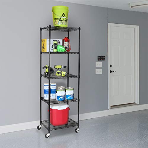 Seville Classics UltraDurable Heavy Duty NSF Solid Steel Wire Rack Storage Unit, Organizer for Garage, Warehouse, Office, Restaurant, Classroom, - WoodArtSupply