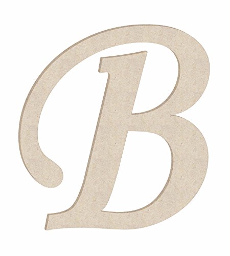 18" Monotype Unfinished Wood Letter Monogram B (Sizes 12"-30") - WoodArtSupply