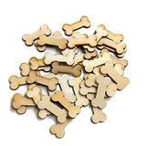 Artibetter 100pcs Unfinished Wood Dog Bone Cutouts for Wood Craft and DIY Projects ARTIBETTER