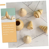 Tofficu 10pcs Wood Tree Wooden Peg Figures Unfinished Wood Christmas Tree Wooden Peg Dolls People Tree Figurine Model Paintable Wood Tree Wood Peg Tofficu