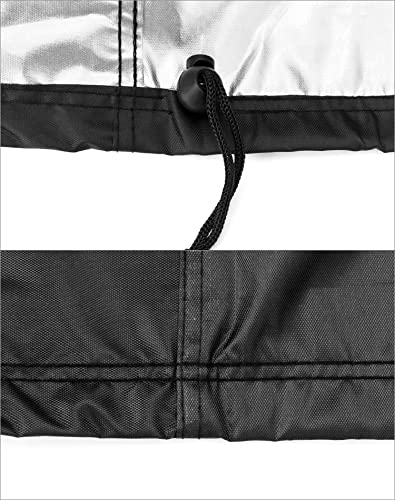 QWORK Dustproof Miter Saw Cover, 210D Oxford Cloth with Bottom Drawcord Fits Most Miter Saws, Planers, Machine Tools, Rustproof and Waterproof, Black QWORK