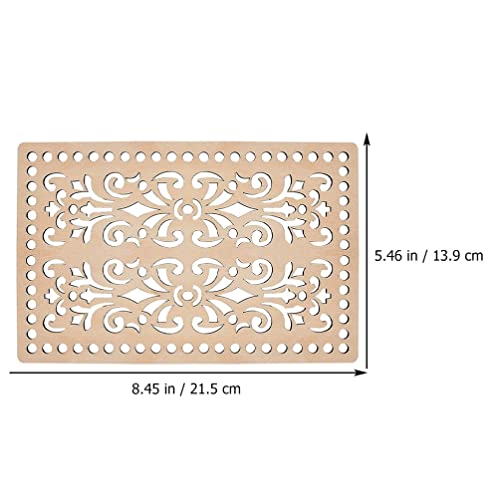 ULTNICE 2 Pcs Wooden Basket Bottoms Crochet Wood Base Cushion Crochet Bag Bottom for DIY Knitting Crochet Bag Supplies ULTNICE