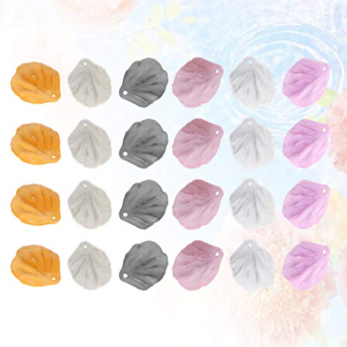 Healifty 200pcs Flower Necklace Jewelry Finding Charms Petal Beads Charms Beaded Earrings Floral Earrings Petals Charms Beads for Jewelry Making Healifty