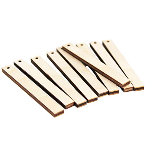ALL SIZES BULK (12pc to 100pc) Unfinished Wood Laser Cutout Bar Bars Rectangle Matchstick Dangle Earring Jewelry Blanks Shape Crafts Made in Texas Texan Wood Crafts