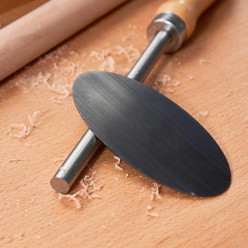 HERMIT TOOLS Cabinet Scraper Burnisher with 6 Piece Multi-Shaped Scraper Set 1 Oval 2 Double Convex/concave 1 Rectangle 1 Curved and 1 Gooseneck HERMIT TOOLS