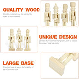 PRETYZOOM 6pcs Unfinished Wooden Christmas Nutcracker Unpainted Blank Nutcracker Soldier Figures Wooden Christmas Table Centerpieces Decorations PRETYZOOM