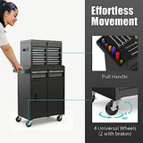 IRONMAX Rolling Tool Chest, 5-Drawer Lockable Tool Cabinet w/Adjustable Shelf & 4 Universal Wheels, 2 in 1 Detachable Tool Box Storage Organizer for IRONMAX