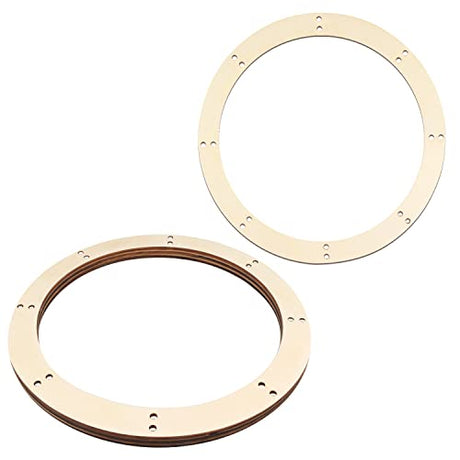 Wooden Wreath Frame 3 Pcs Wood Wreath Ring for Crafts 11.5 inch Valentine's Day Christmas Decoration Frames Floral Hoop Garland DIY for Holidays Longan Craft