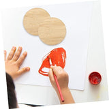 Operitacx 10pcs Round Bamboo Unfinished Bamboo Chips Premium Unfinished Slices Unfinished Round Chips Circle Blank Cutouts Painting Materials Operitacx