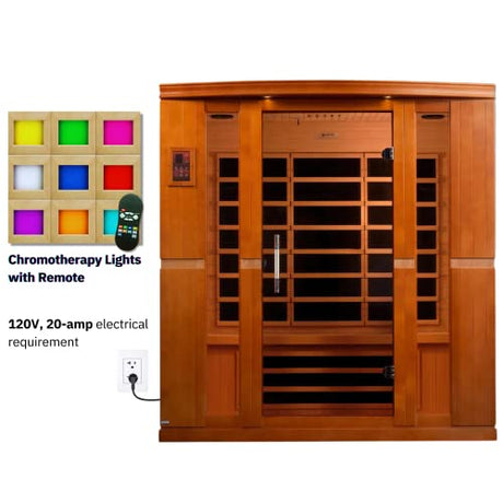 Dynamic Bergamo 4-Person Low EMF Far Infrared Sauna Maxxus Sauna