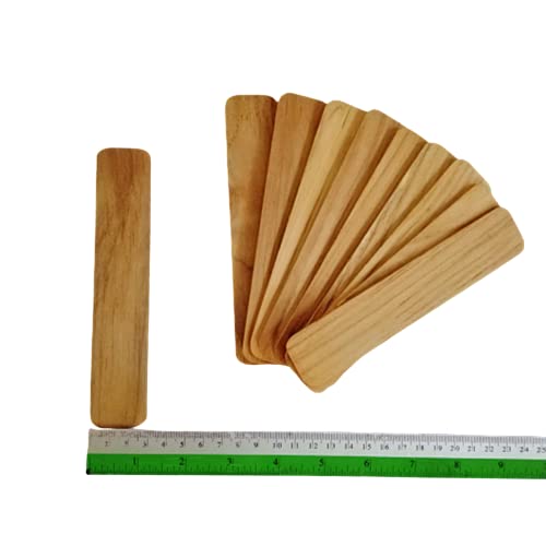 POPPIP 10 Pieces 18 X 4 Cm (7.5 X 1.5 Inches) Unfinished Rectangle Real Teak Flat Wood Pieces for Crafts Projects Bookmark Painting Crafting Wood poppip