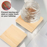 Acrux7 24 Pack 4x4 Inch Wood Squares for Paintings, Unfinished Wood Panels, Natural Pine Square, Blank Wood Boards for Laser Engraving, DIY Crafts, Acrux7