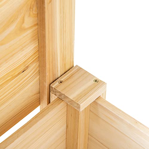 Outsunny Raised Garden Bed Set of 3, Wooden Elevated Planter Box with Legs and Bed Liner, for Backyard and Patio to Grow Vegetables, Herbs, and Outsunny