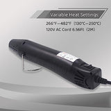 mofa Resin Heat gun,6.6ft Cable 300W Hot Air Gun for Crafting,Acrylic Paint Dryer Multi-Purpose Electric Heating Nozzle (Black Temp Regulation) mofa
