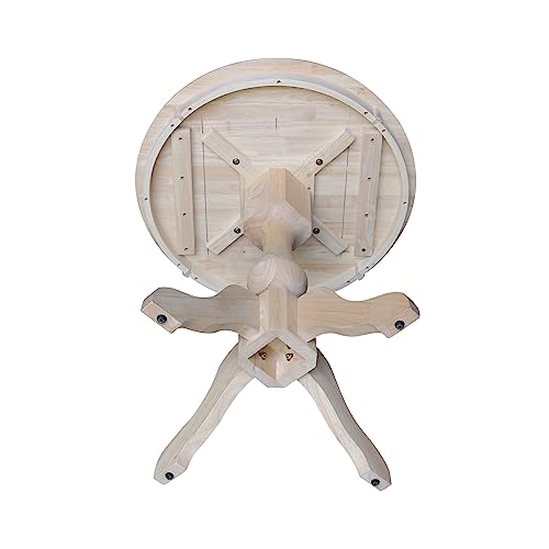 International Concepts 30" Round Top Pedestal Table-28.9" H, Unfinished IC International Concepts