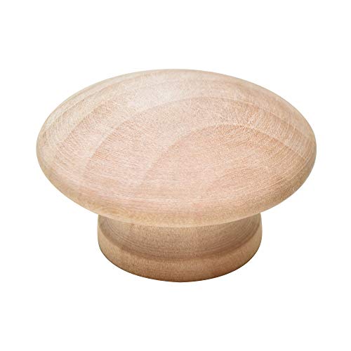 Silverline Round Wood Drawer Knob 1-1/2", Unfinished Cabinet Pulls Handles Hardware for Drawer Wardrobe Dresser, 10 Pack SILVERLINE HARDWARE