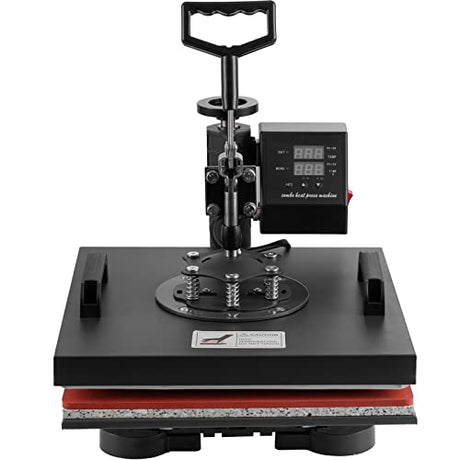 SHZOND Heat Press 8 in 1 Heat Transfer Machine, 15x15 Inch Swing Away Transfer Sublimation Heat Press Machine for T Shirts, Hats, Mugs and Plates (8 SHZOND