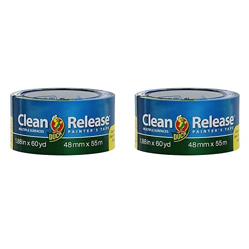 Duck Clean Release Blue Painter's Tape, 2-Inch (1.88-Inch x 60-Yard)240195 (Pack of 2) Duck
